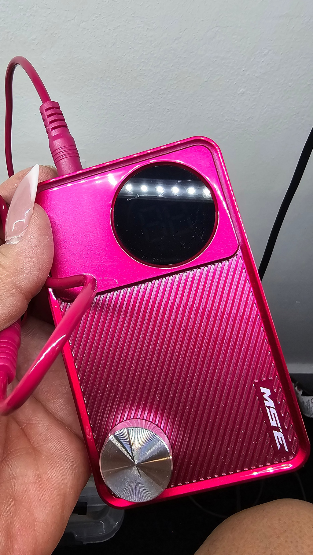 Magenta nail drill