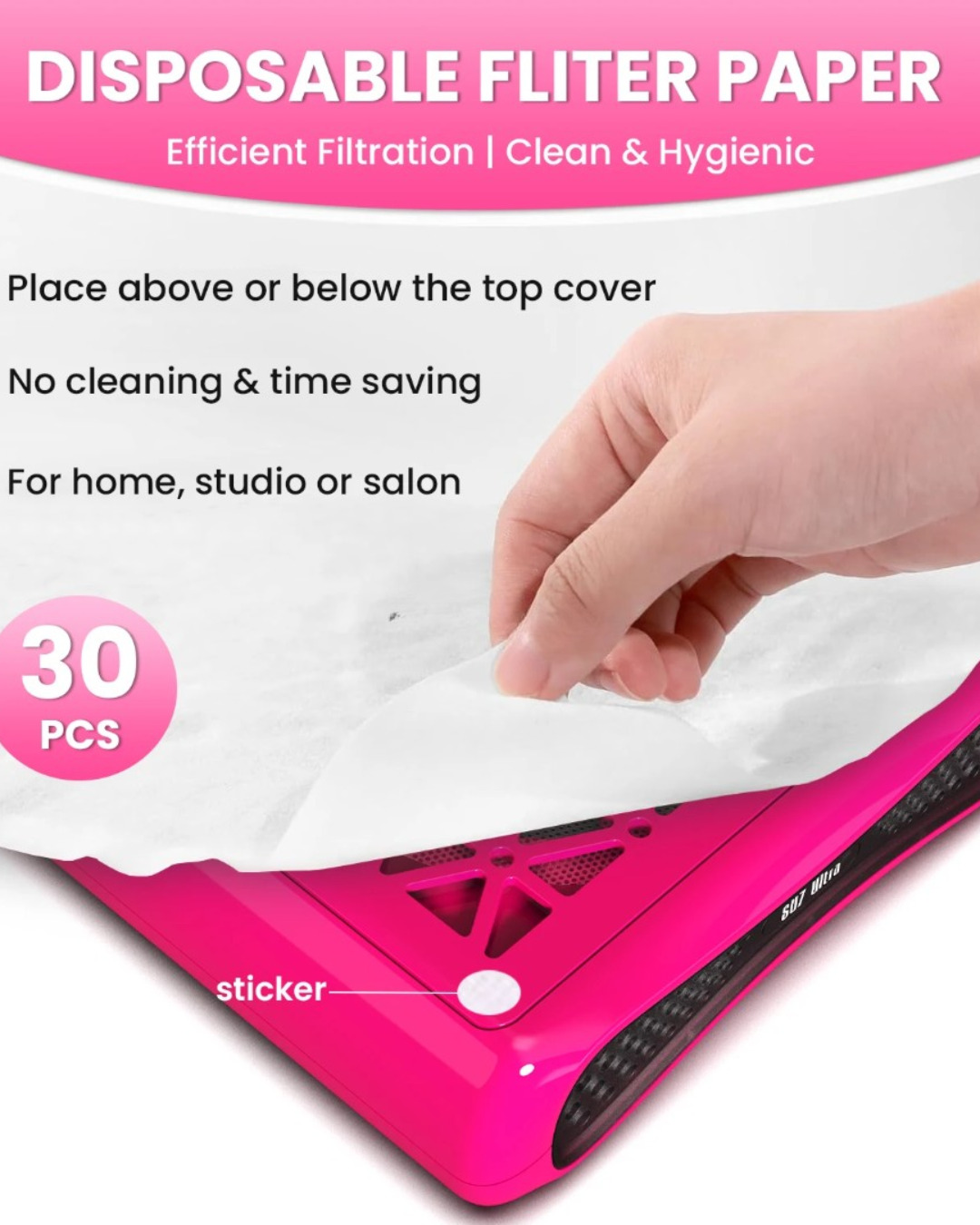 Filtros desechables para aspiradora Magenta.